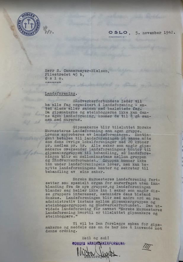 Dokumenter fra Oslo Gipsmakerlaug, Oslo Byarkiv. Foto: Peder Alme v/ Norsk håndverksinstitutt 2026