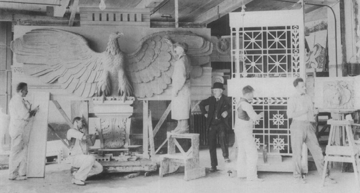 Ornamental plaster studio, Philadelphia ca. 1915